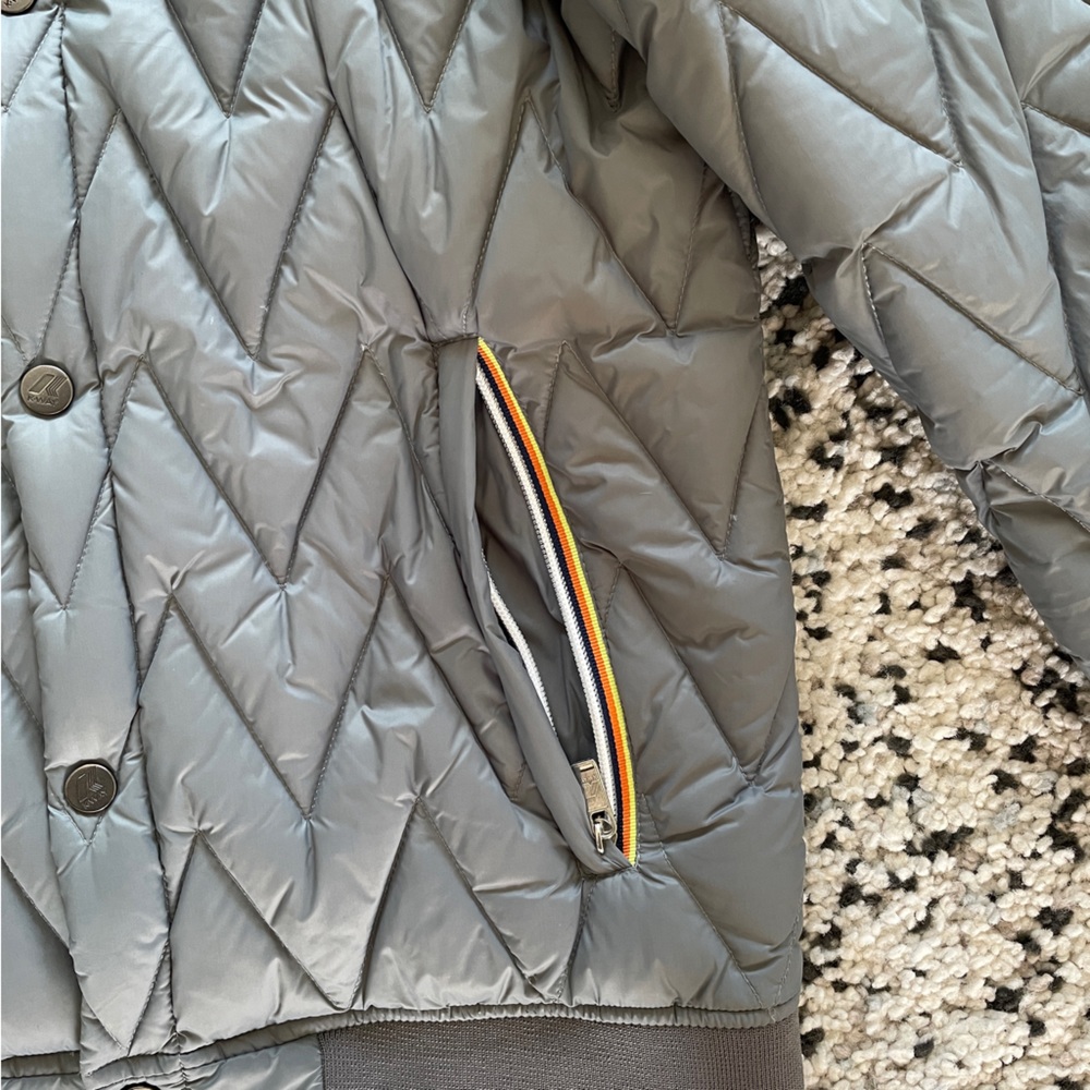 K-Way Gray Puffer Jacket - Picture 5 of 9